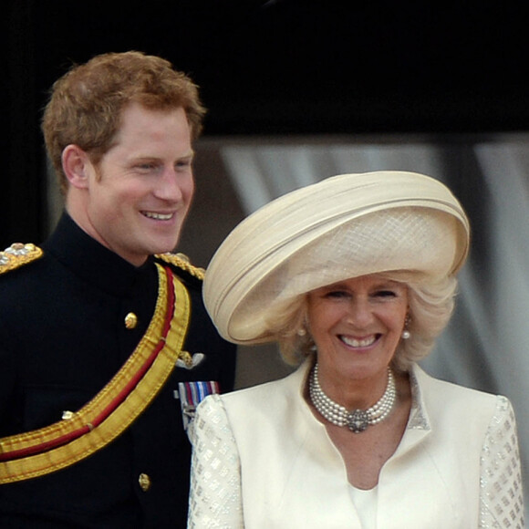La famille royale participe à la tradition annuelle du Trooping the Colour, également connu sous le nom de "The Queen's Birthday Parade", à Londres, au Royaume-Uni, le 15 juin 2013. La reine a été rejointe par d'autres membres de la famille royale, dont Kate Middleton, très enceinte. Photo par Andrew Parsons/i-Images/PCN/ABACAPRESS.COM