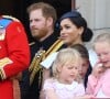 Cette année, comme l'an dernier, les Sussex n'ont tout simplement pas été conviés par le roi Charles.Le prince Harry, duc de Sussex, et Meghan Markle, duchesse de Sussex - La famille royale sur le balcon du palais de Buckingham pendant le défilé Trooping the Colour 2019, célébrant le 93e anniversaire de la reine Élisabeth II, Londres, le 8 juin 2019.