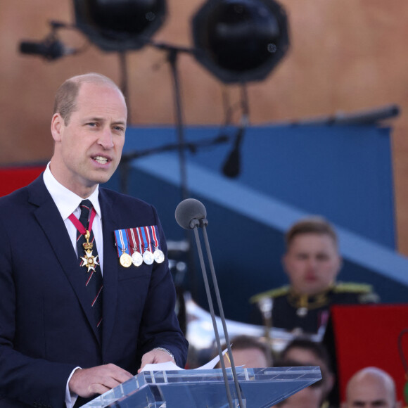 Le prince William de Galles - La famille royale d'Angleterre lors des commémorations du 80ème anniversaire du débarquement (D-Day) à Portsmouth. Le 5 juin 2024 © Tim Merry / Mirrorpix / Bestimage 