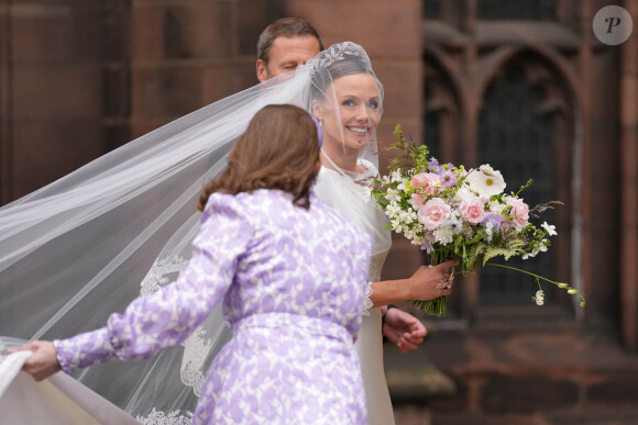 Olivia Henson - Mariage du duc de Westminster, Hugh Grosvenor, et Olivia Henson en la cathédrale de Chester. Le 7 juin © Julien Burton / Bestimage 