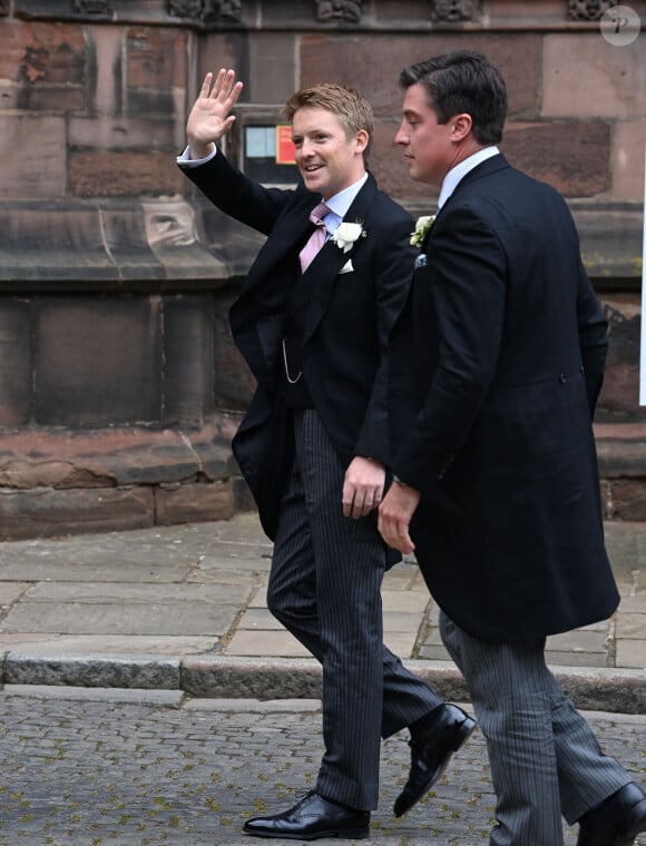 Hugh Grosvenor, duc de Westminster - Mariage du duc de Westminster, Hugh Grosvenor, et Olivia Henson en la cathédrale de Chester. Le 7 juin © Justin Goff / Bestimage 