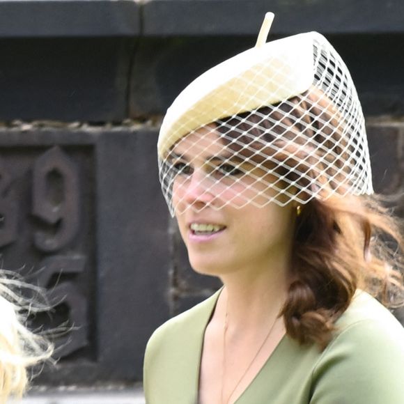 La princesse Eugenie d'York - Mariage du duc de Westminster, Hugh Grosvenor, et Olivia Henson en la cathédrale de Chester. Le 7 juin © Justin Goff / Bestimage 