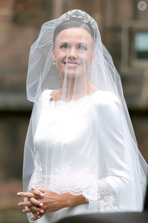 Olivia Henson - Mariage du duc de Westminster, Hugh Grosvenor, et Olivia Henson en la cathédrale de Chester. Le 7 juin © Julien Burton / Bestimage 