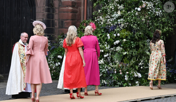 Natalia Grosvenor, duchesse de Westminster - Mariage du duc de Westminster, Hugh Grosvenor, et Olivia Henson en la cathédrale de Chester. Le 7 juin © Justin Goff / Bestimage 