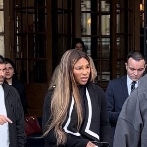 Exclusif - Serena Williams à la sortie de l'hôtel Ritz à Paris.