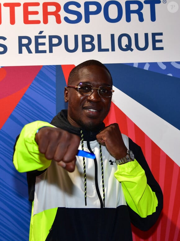 Souleymane Cissokho lors de l'inauguration d'un magasin Intersport Paris République à Paris le 5 juin 2024. © Veeren / Bestimage 