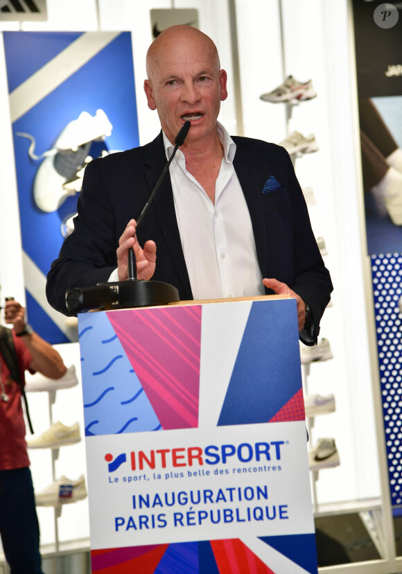 Jacky Rihouet, Pdg Intersport France lors de l'inauguration d'un magasin Intersport Paris République à Paris le 5 juin 2024. © Veeren / Bestimage 