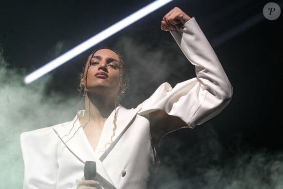 Après Djebril, un autre candidat de la "Star Academy" a dénoncé le favoritisme au sein de l'émission et de la tournée
Djebril Slatni lors du concert de la Star Academy à Lyon, le 15/03/24. Photo Sandrine Thesillat / Panoramic