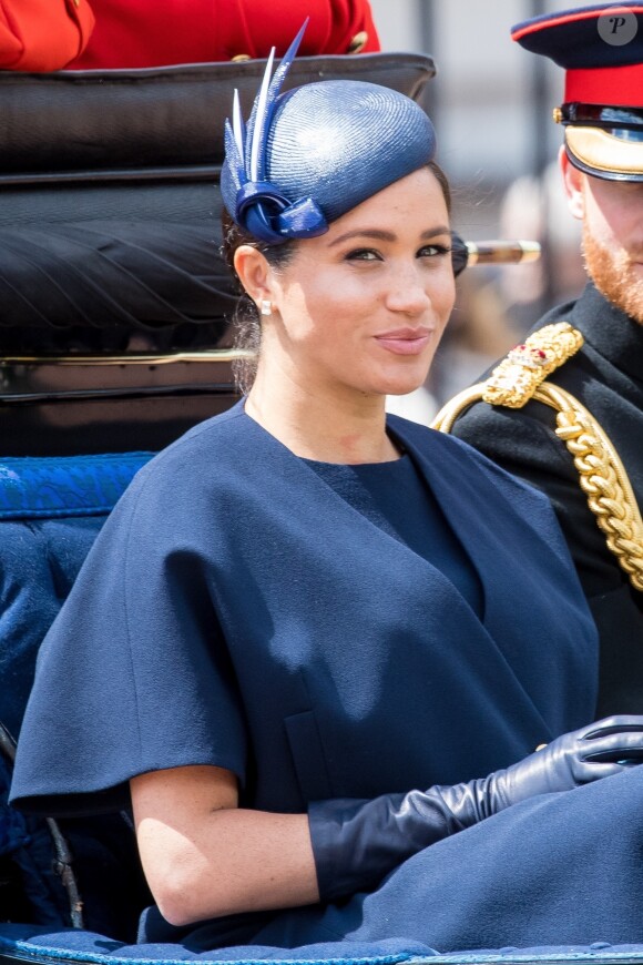 En rupture avec sa belle-famille dont elle n'est plus une membre active avec le prince Harry
Meghan Markle, duchesse de Sussex - La parade Trooping the Colour 2019, célébrant le 93ème anniversaire de la reine Elisabeth II, au palais de Buckingham, Londres, le 8 juin 2019.