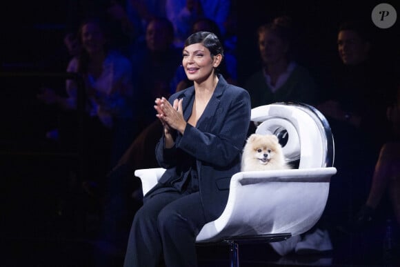 Exclusif - Nawell Madani et son chien Tupac - Enregistrement de l'émission "La chanson secrète 13", présentée par N.Aliagas et diffusée le 29 décembre sur TF1 © Guillaume Gaffiot-Cyril Moreau / Bestimage 