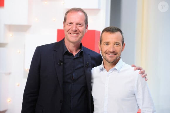 Exclusif - Christian Prudhomme et Thomas Voeckler - Enregistrement de l'émission "Vivement dimanche" au Studio Gabriel à Paris, présentée par M.Drucker et diffusée le 23 juin sur France 3 © Guillaume Gaffiot / Bestimage