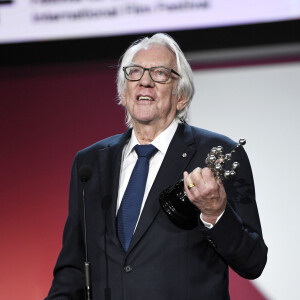 Donald Sutherland reçoit un "Lifetime Achievement Award" pour l'ensemble de sa carrière, lors du Festival International du Film de Saint-Sébastien (SSIFF), le 26 septembre 2019. © Future-Image via ZUMA Press / Bestimage 