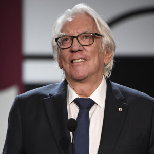 Donald Sutherland reçoit un "Lifetime Achievement Award" pour l'ensemble de sa carrière, lors du Festival International du Film de Saint-Sébastien (SSIFF), le 26 septembre 2019. 