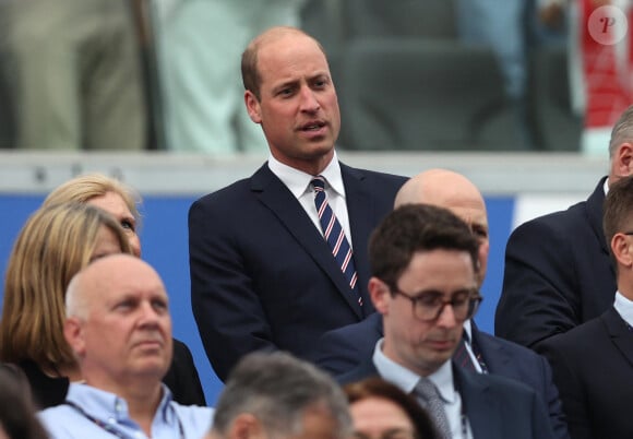 Le prince William de Galles lors du match de football de l'Euro 2024 "Angleterre vs Danemark" à Francfort, le 20 juin 2024