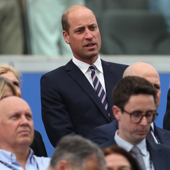 Le prince William de Galles lors du match de football de l'Euro 2024 "Angleterre vs Danemark" à Francfort, le 20 juin 2024