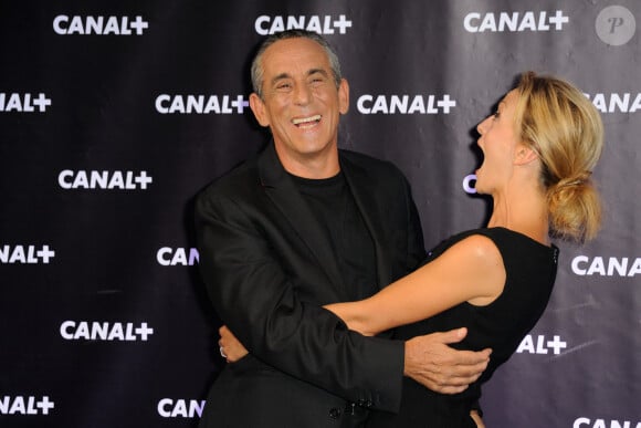 Thierry Ardisson , Audrey Crespo-Mara lors de la soirée Canal Plus qui s'est tenue à l'Electric Club à Paris, France, le 28 août 2013. Photo par Alban Wyters/ABACAPRESS.COM