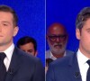 Le débat, arbitré par Anne-Claire Coudray et Gilles Bouleau, a été porté par Gabriel Attal, Jordan Bardella et Manuel Bompard
Gabriel Attal, Jordan Bardella et Manuel Bompard sur le plateau de "Législatives : Le débat"