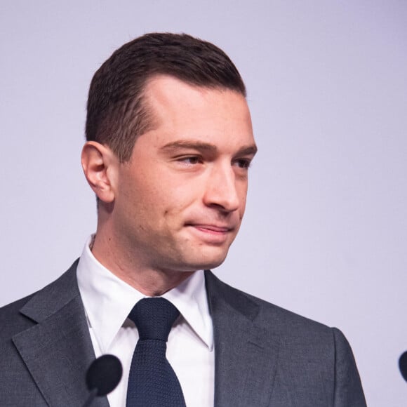 Jordan Bardella - J.Bardella détaille son programme lors de sa conférence de presse à Paris, dans le cadre des élections législatives, le 24 juin 2024. © Baptiste Autissier / Panoramic / Bestimage 