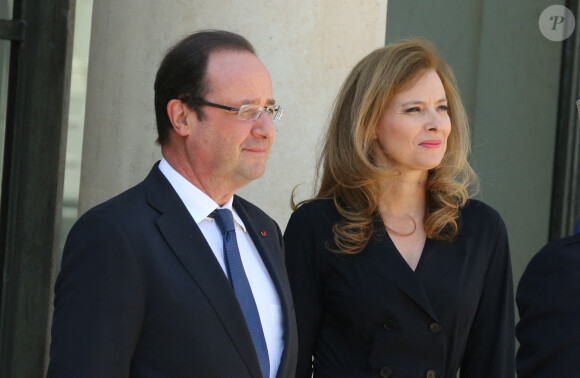 Francois Hollande et Valerie Trierweiler à l'Élysée le 06/06/2013.