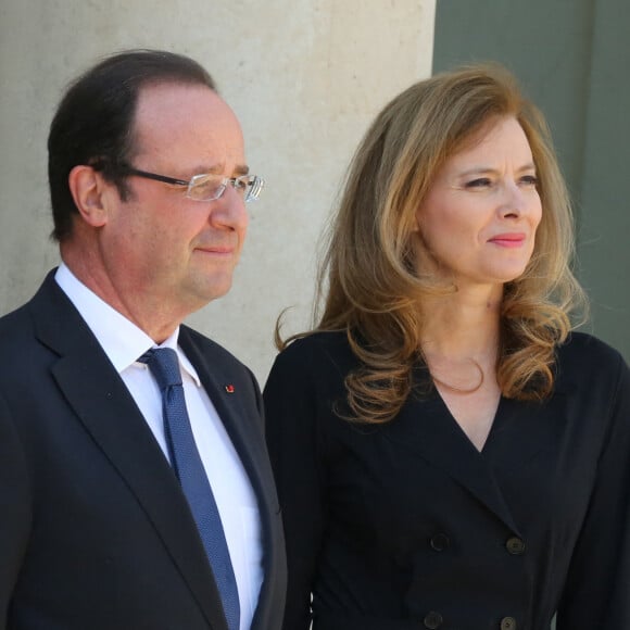 Francois Hollande et Valerie Trierweiler à l'Élysée le 06/06/2013.