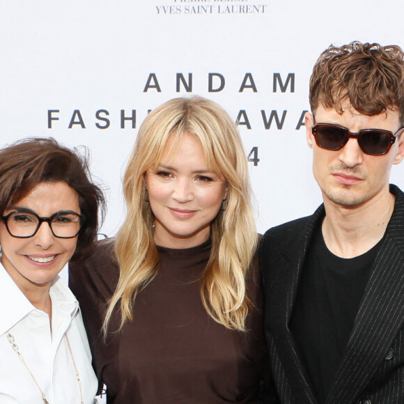 Exclusif - Rachida Dati, Virginie Efira, Niels Schneider - 35ème édition des "Trophées ANDAM" dans les jardins du Palais Royal à Paris, France, le 27 juin 2024. © Christophe Clovis / Bestimage