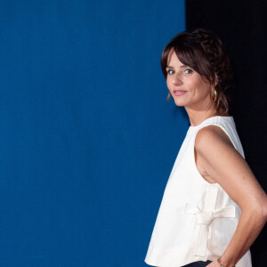Faustine Bollaert participe à la conférence de presse de France Télévisions à Paris, le 11 juillet 2023. Aurore Maréchal/ABACAPRESS.COM