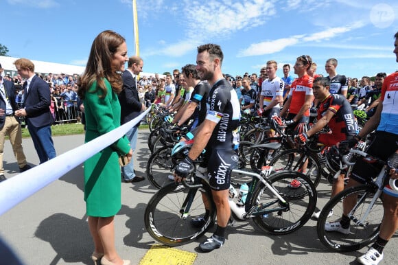 Mark Cavendish - Kate Middleton et les princes William et Harry assitent au départ du 101 ème tour de France Le 05 Juillet 2014