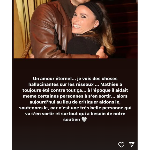 Capucine Anav apporte son soutien à Matthieu Delormeau.