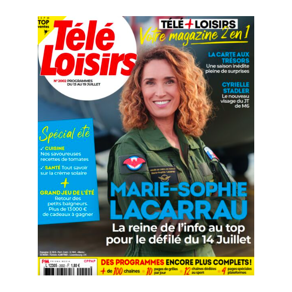 Couverture de "Télé Loisirs" du lundi 8 juillet 2024