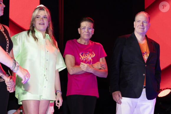 Albert de Monaco, Stéphanie de Monaco et Camille Gottlieb au gala Fight Aids Monaco le 6 juillet 2024