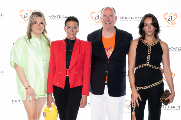 Albert de Monaco, Stéphanie de Monaco, Pauline Ducruet et Camille Gottlieb au gala Fight Aids Monaco le 6 juillet 2024