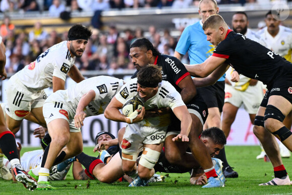 Le Stade toulousain s'impose face au Stade Rochelais (39-23) au Matmut Atlantique lors de la première demi-finale du championnat de Top 14 et se hisse en finale - Oscar Jegou