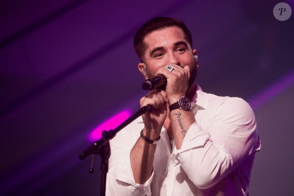 A ses côtés, sa compagne Soraya, leur fille Eva Alba et de ses deux managers
Exclusif - Kendji Girac - Célébration des 10 ans du centre commercial Beaugrenelle à Paris, France. Le 12 octobre 2023. © Christophe Clovis / Bestimage 