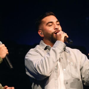 Exclusif - Kendji Girac - Concert "Corsu Mezu Mezu" à la Défense Arena à Paris, France. Le 28 octobre 2023. © Christophe Clovis / Bestimage "La Corse débarque à Paris ! " a eu lieu samedi 28 octobre 2023 à Paris La Défense Arena. Ce spectacle est l'aboutissement de ce projet qui a vu naître des duos majestueux entre les plus belles voix de Corse et du continent sur des chansons incontournables du répertoire insulaire. Des liens chaleureux, une culture partagée, plus de 600 000 albums vendus. Cette soirée chargée d'émotion restera à jamais unique et inoubliable pour ceux qui l'ont vécu sur scène comme dans la salle. 