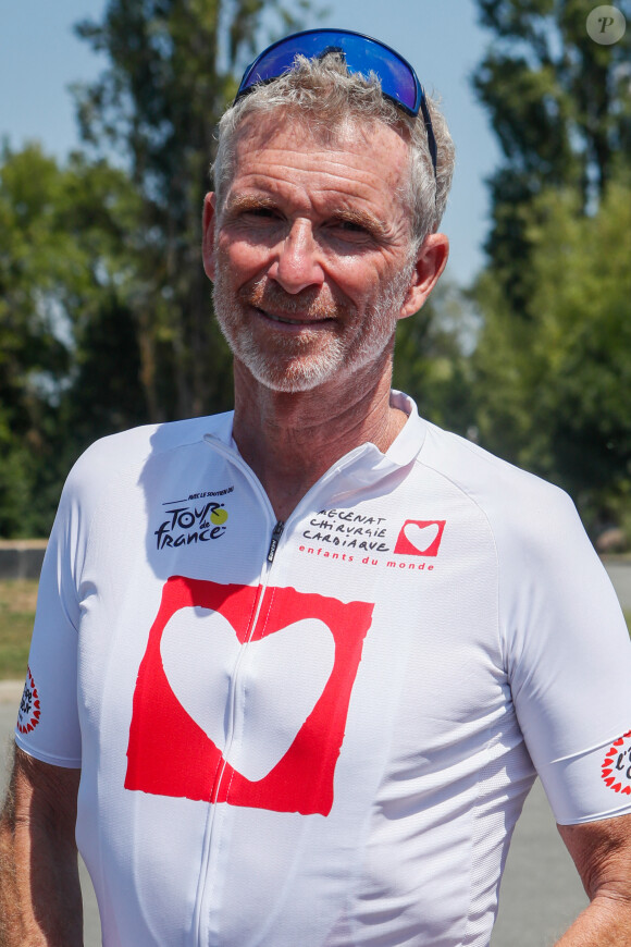 Exclusif - Denis Brogniart - 20ème édition de "l'étape du coeur" de l'association "Mécénat Chirurgie Cardiaque" (MCC) lors du tour de France 2023 à Bordeaux, France, le 07 juillet 2023 © Christophe Clovis / Bestimage