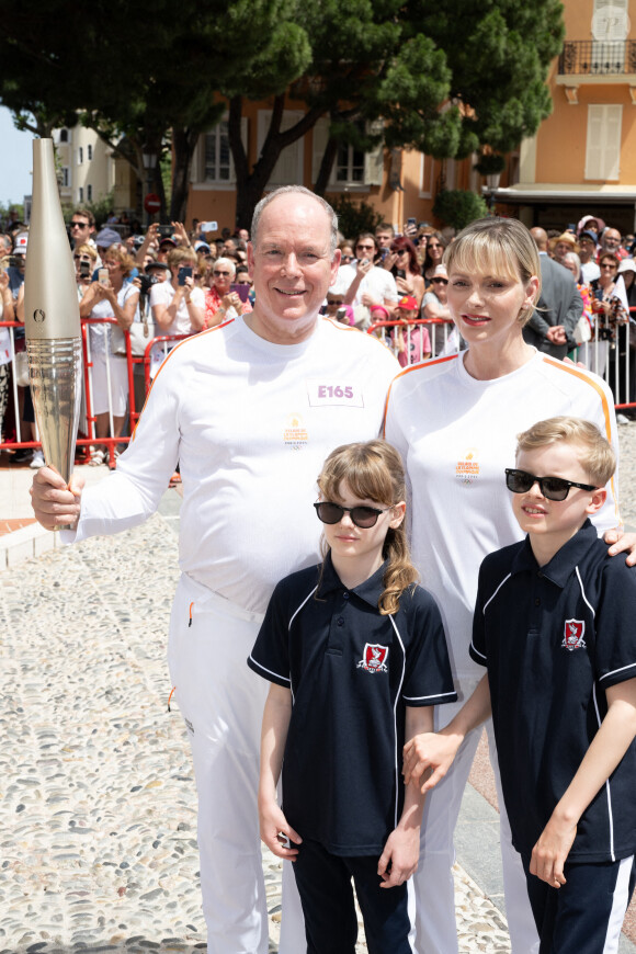 Arrivée de la flamme olympique à Monaco en présence de Charlene et Albert de Monaco, 18 juin 2024. Photo de David Niviere/ABACAPRESS.COM