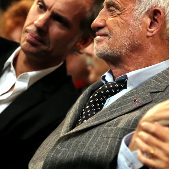 Luana et Paul Belmondo, Jean-Paul Belmondo - Soiree d'ouverture du Grand Lyon Film Festival Lumiere 2013 avec un hommage a Jean-Paul Belmondo et la projection du film "Un singe en hiver" a la Halle Tony Garnier a Lyon le 14 Octobre 2013. 