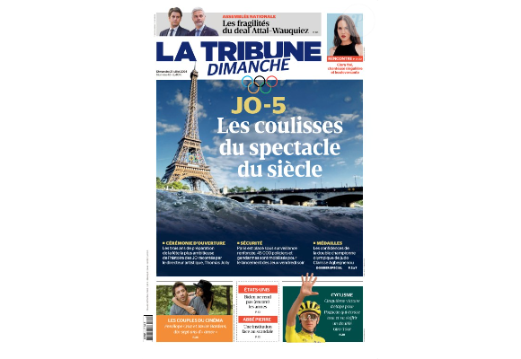 Une de "Tribune Dimanche" du 21 juillet 2024