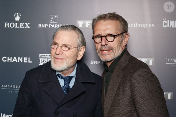 Tcheky Karyo et Lambert Wilson assistent à l'exposition "L'Art De James Cameron - The Art Of James Cameron" à La Cinémathèque le 3 avril 2024 à Paris. Nasser Berzane/ABACAPRESS.COM