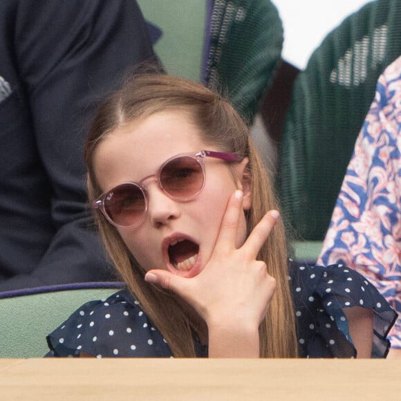 La princesse Charlotte lors de la finale Hommes du tournoi de tennis de Wimbledon. Le 14 juillet 2024