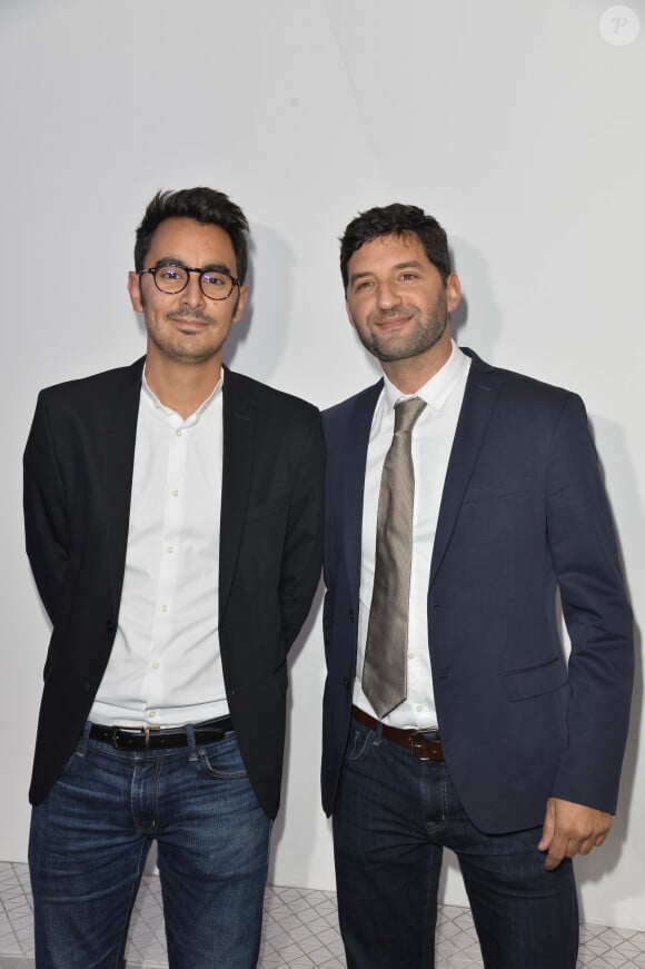 Georges Quirino et Nicolas Jamain - Conféfrence de presse de rentrée de BFM Tv à Paris le 8 septembre 2017 © Guirec Coadic/Bestimage