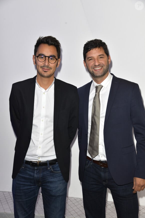 Georges Quirino et Nicolas Jamain - Conféfrence de presse de rentrée de BFM Tv à Paris le 8 septembre 2017 © Guirec Coadic/Bestimage