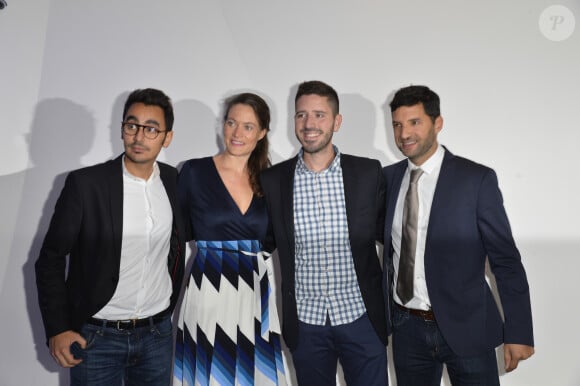 Georges Quirino, Dorothee Balsan, Jean Philippe Sionneau et Nicolas Jamain - Conféfrence de presse de rentrée de BFM Tv à Paris le 8 septembre 2017 © Guirec Coadic/Bestimage