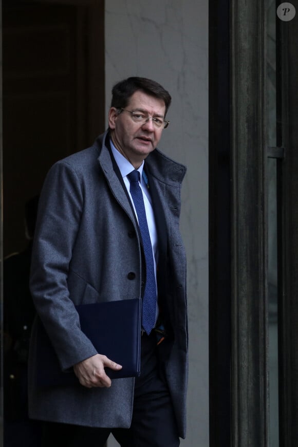 Patrice Vergriete, chargé des Transports à la sortie du conseil des ministres, au palais de l'Elysée, Paris. Le 14 janvier 2023 © Stéphane Lemouton / Bestimage