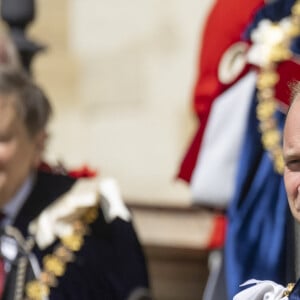 le prince William, prince de Galles - La famille royale d'Angleterre lors du Service de l'Ordre de la Jarretière au Château de Windsor le 17 juin 2024. 