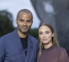 Le couple était invité à la soirée Prélude aux Jeux Olympiques de 2024, à la Fondation Louis Vuitton ce jeudi 25 juillet
Tony Parker avec sa compagne Agathe Teyssier lors du photocall du dîner "Prelude pour les JO" à la Fondation Vuitton à Paris, France, le 25 juillet 2024