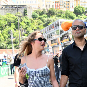 Tony Parker et sa compagne Agathe Teyssier durant la journée des qualifications du 81ème Grand Prix de Formule 1 de Monaco, le 25 mai 2024