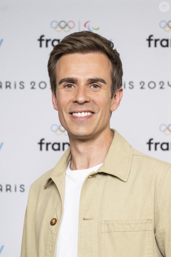 Jean-Baptiste Marteau lors de la présentation des journalistes et chroniqueurs de France Télévisions pour les Jeux Olympiques 2024 au musée de l'Homme à Paris, le 11 juin 2024. © Pierre Perusseau / Bestimage