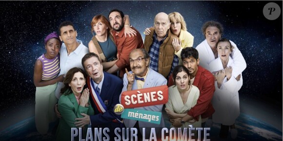 La série est endeuillée
Affiche promotionnelle du prime de "Scènes de ménages", "Plans sur la comète"