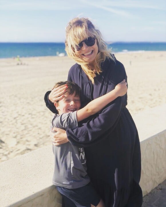 Louise Ekland et son fils Sacha, le 10 juillet 2021